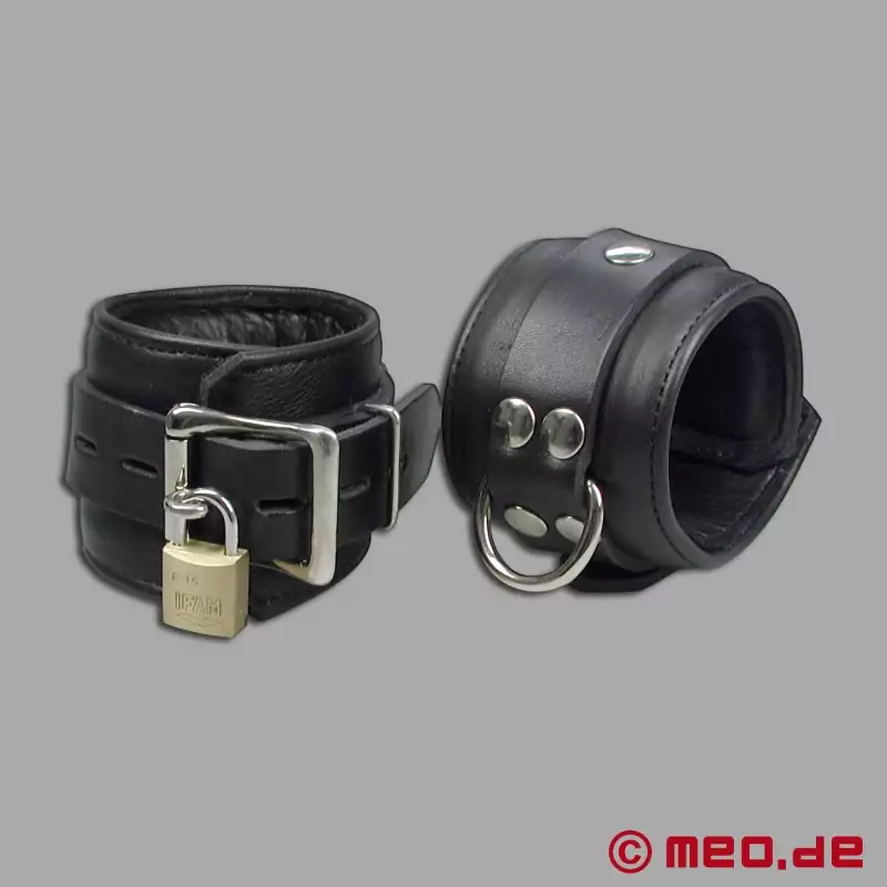 Lockable Leather Wrist Restraints