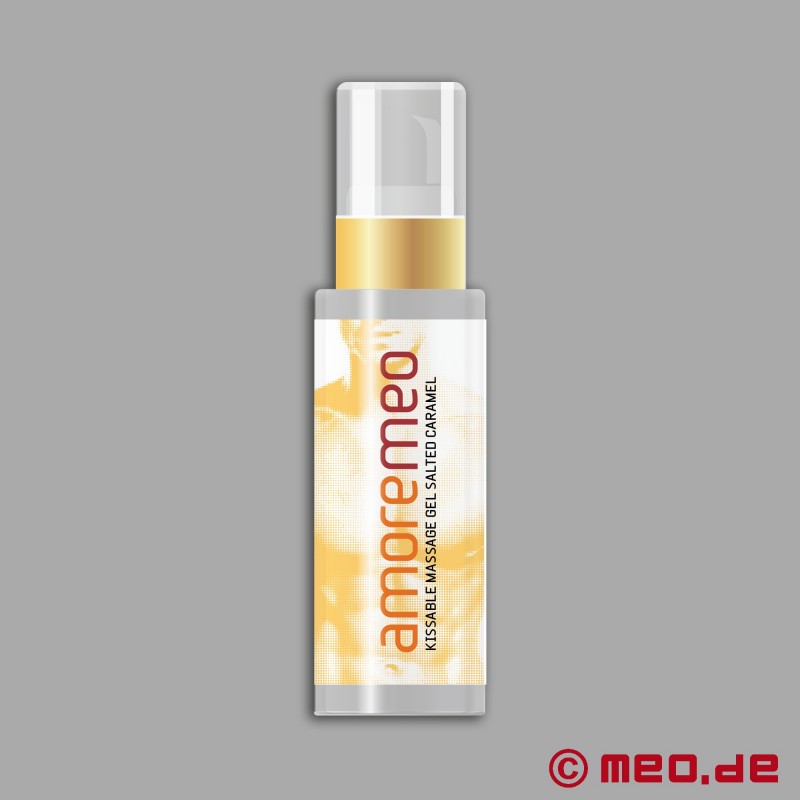 AMOREMEO Gel de Massagem Comestível - Caramelo Salgado - Para uma Massagem Sensual