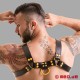Fetish Gear Coloured H-Front Harness in Black/Yellow