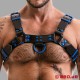 Fetish Gear Harness in schwarz/blau