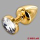 Anal Jewel Gold Star Diamante- Dop de fund de lux cu cristal