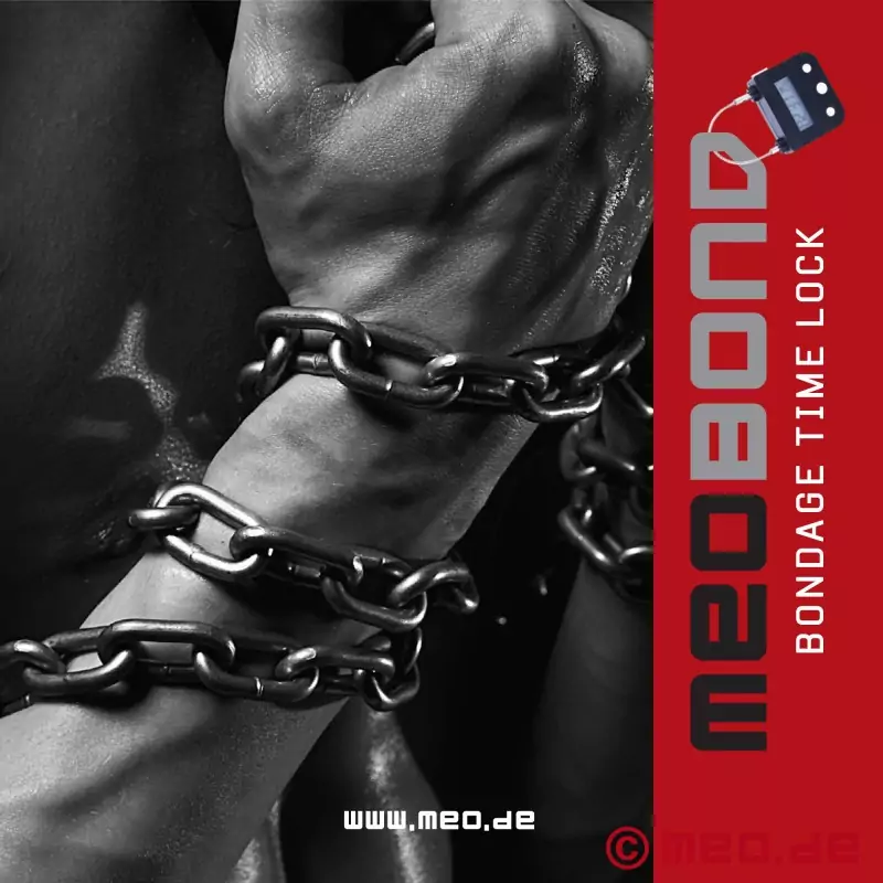 Complete self bondage set with 5 time locks
