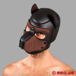 human pup - Neoprenmask - svart/brun
