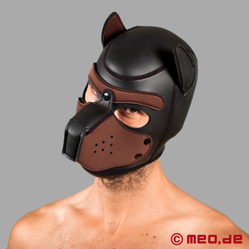 Bad Puppy - Neopreen hondenmasker - zwart/bruin