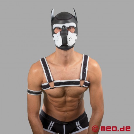 Bad puppy - Hundmask i neopren - svart/vit