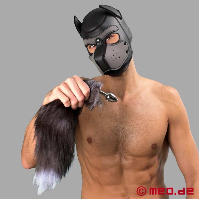 Bad puppy - Neoprēna suņu maska - melna/pelēka