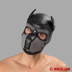 human pup - Neoprēna maska - melna/pelēka