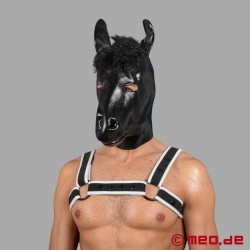 Hästmask av latex för den mänskliga ponnyn