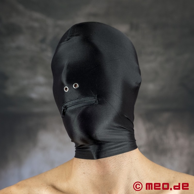 Spandex maska z nosnicami in zadrgo za usta
