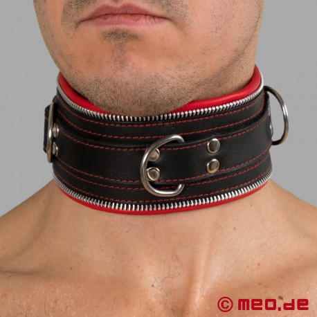 Code Z Bondage Halsband schwarz/rot