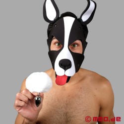 Bad Puppy Buttplug Pompon - λευκό