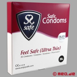 Safe - Feel Safe Condoms Ultra-Thin - Caja de 36 preservativos