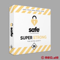 Safe - supersterke kondomer - eske med 36 kondomer