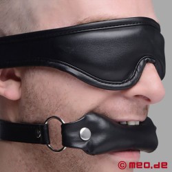 BDSM-Set: Gepolsterte Augenbinde und Mundknebel