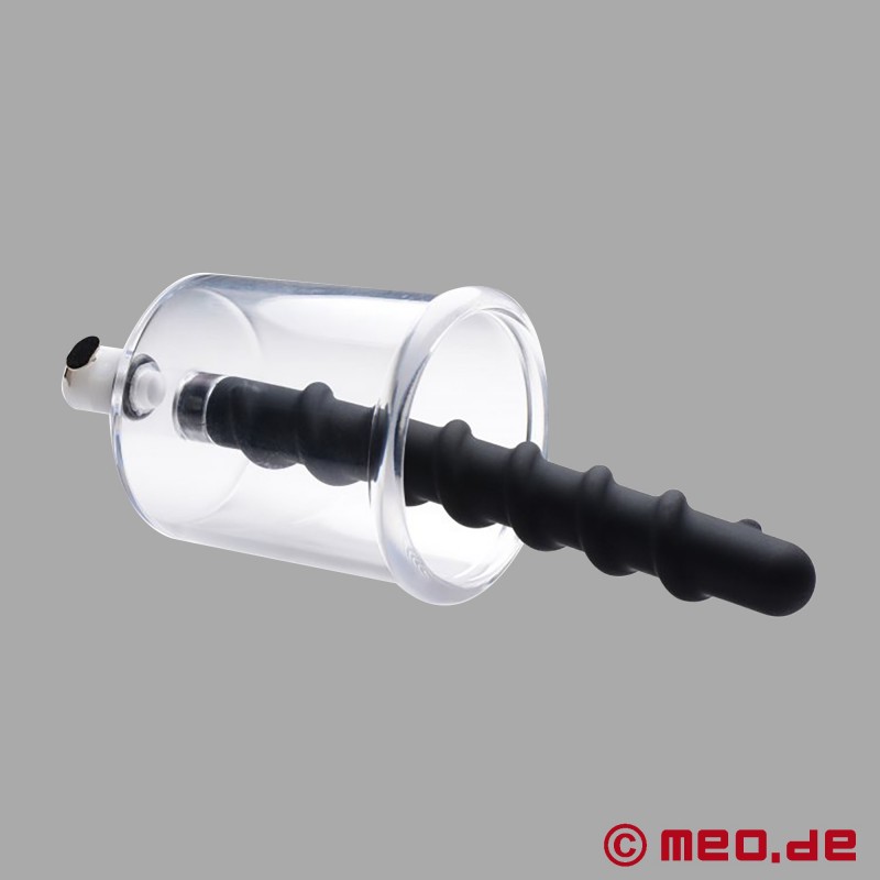 Analpumpe med dildo - Vakuumsylinder for anal dilatasjon - Analpumpe med Dildo Rosebud Driller