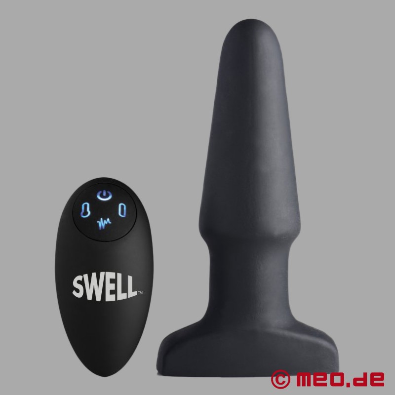 Opblaasbare butt plug anale stretch met vibratie en afstandsbediening
