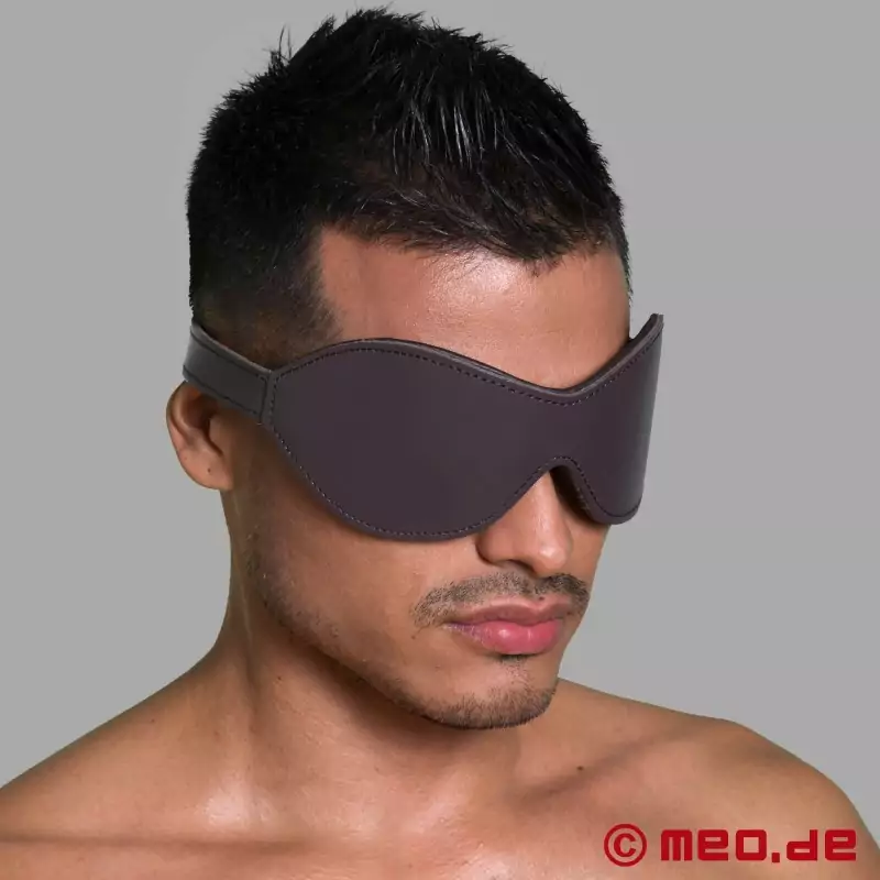 Leather bondage blindfold
