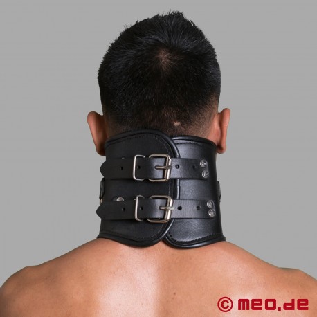 Bondage Posture Collar - Leather neck corset