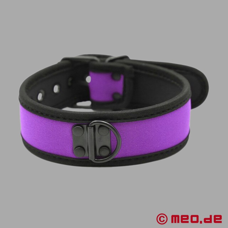 BDSM collar made of neoprene in purple