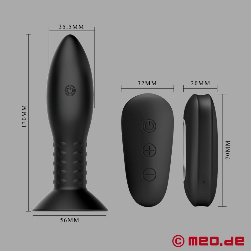 Rimming anal vibrator with remote control