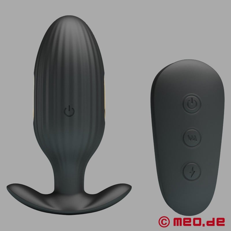 anální kolík 24/7 BDSM s elektrostimulací, vibracemi a dálkovým ovládáním