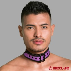 BDSM neoprén nyakörv lila színben