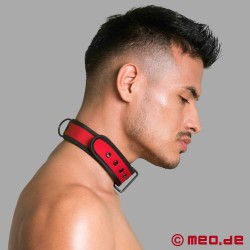 Collar BDSM de neopreno en rojo