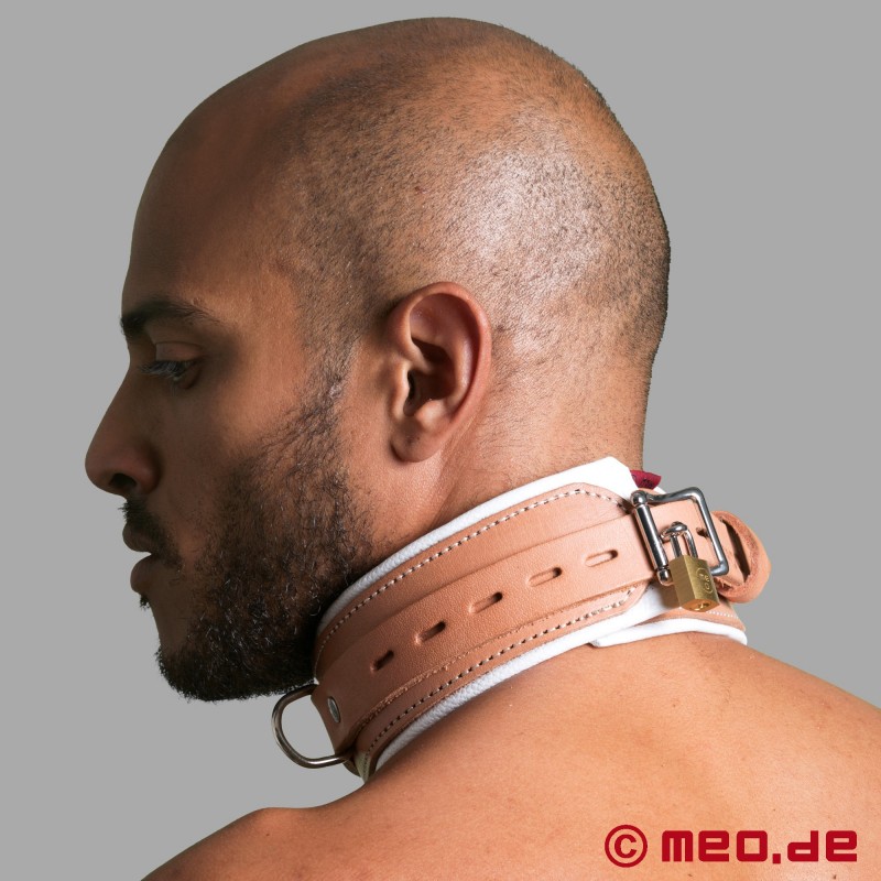 Abschließbares Halsband aus Leder - Edition Dr. Sado