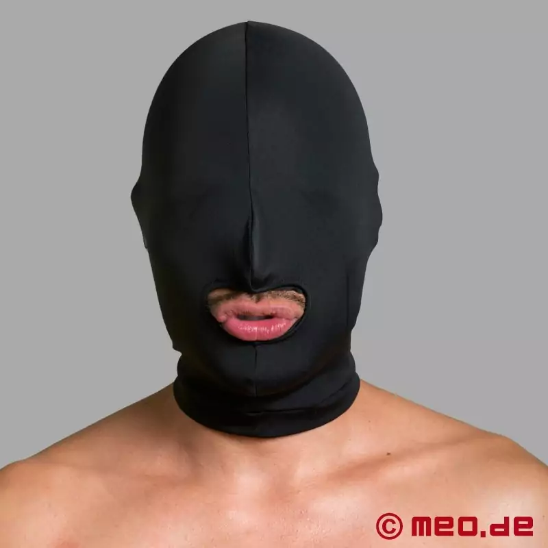 Maske BDSM aus Spandex mit Mund