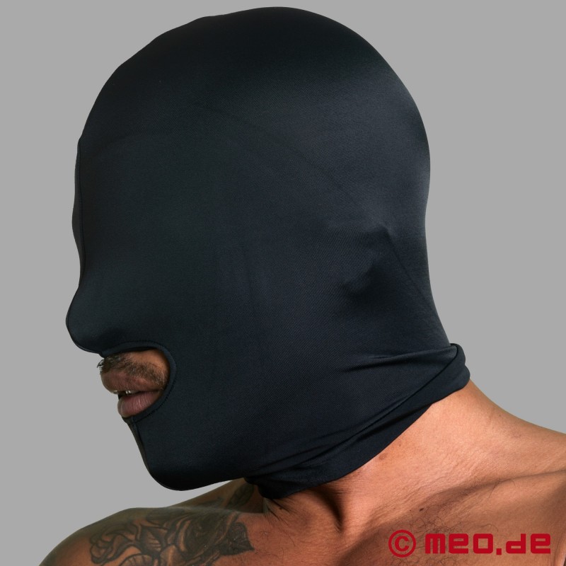 BDSM &amp; Bondage Spandex-maske med munn - ekstra kraftig