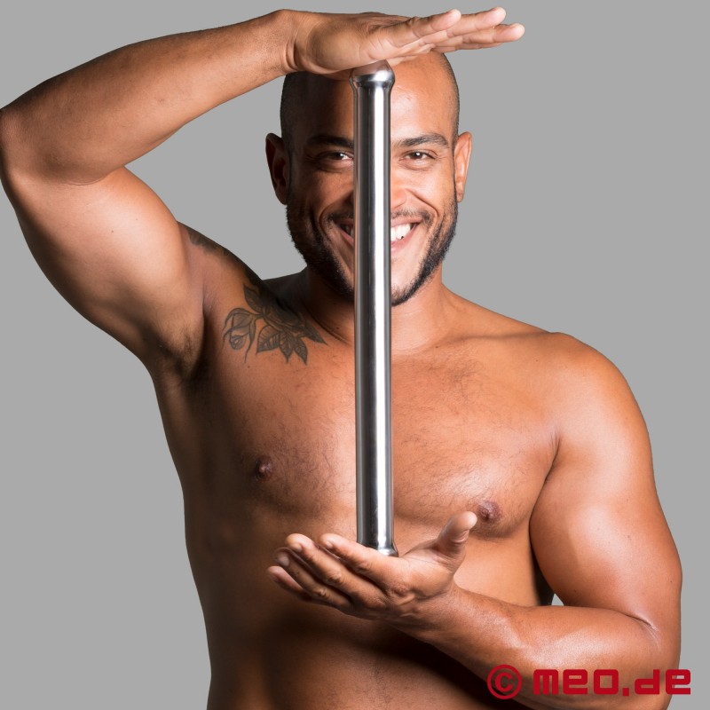 Solid stainless steel FUCK ROD double dildo 