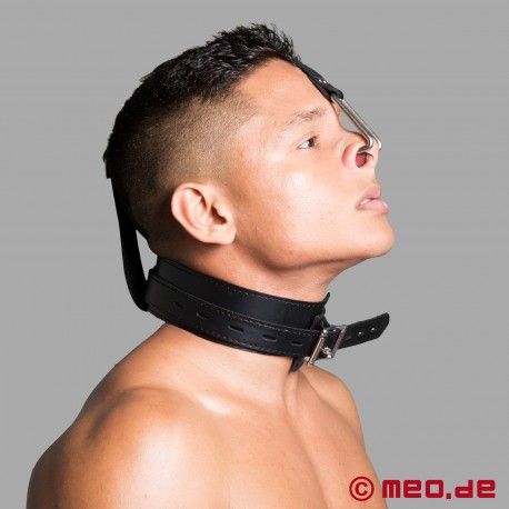 Bondage-Halsband mit Nasenhaken