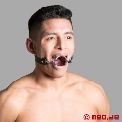 BDSM krúžkový roubík s lisom na jazyk