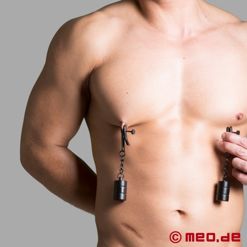 BDSM nipple clamps with weights