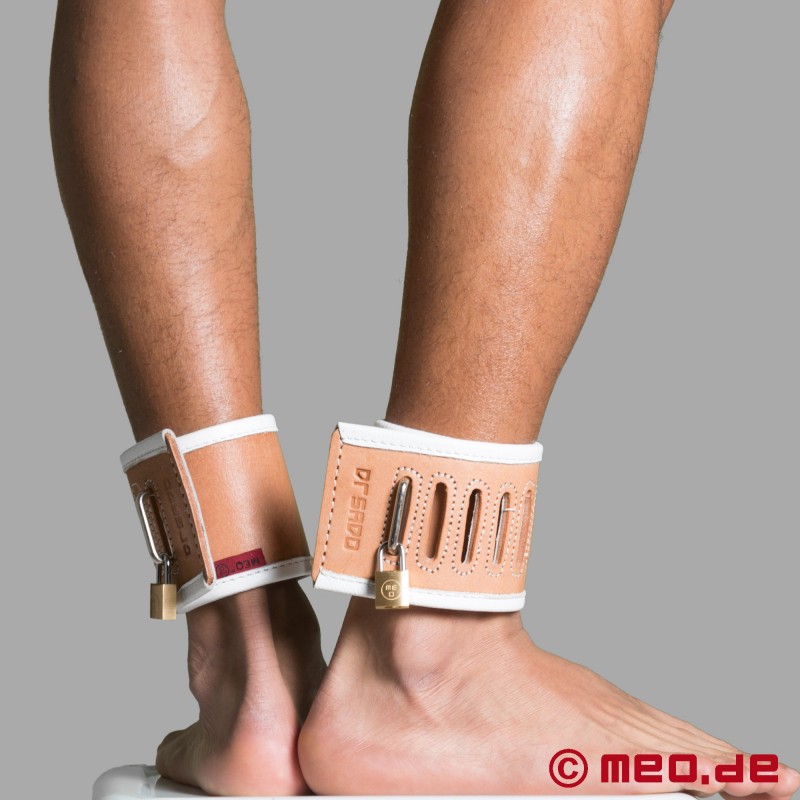 Lockable Leather Ankle Cuffs - Dr. Sado Edition