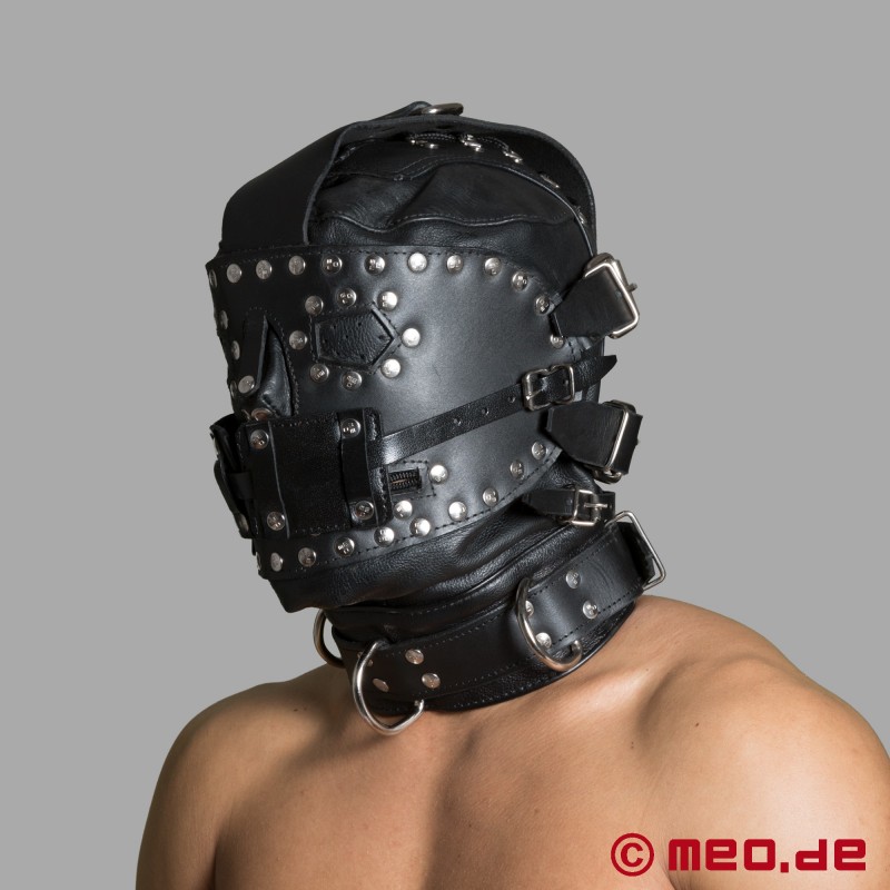 Sensory Deprivation Bondage Lederen Masker