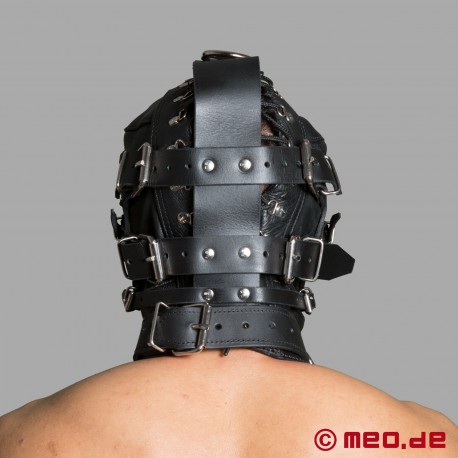 Sensory Deprivation Bondage-mask i läder