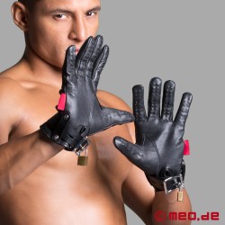 Abschließbare BDSM Handschuhe mit Spikes