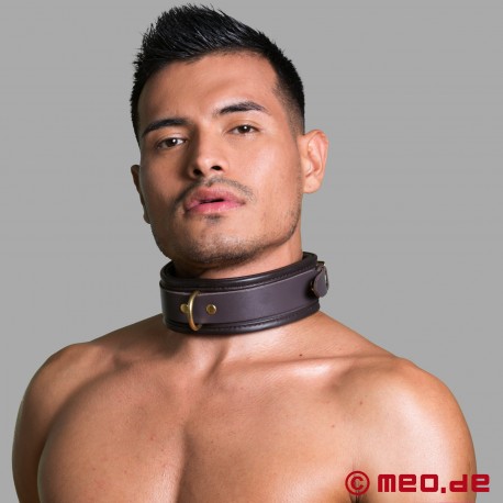 Bondage Halsband aus Leder De Luxe