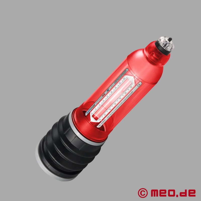 Červená pumpa na penis Hydromax 7 od spoločnosti BATHMATE