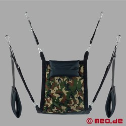 Rechthoekige Fisting Sling - Camouflage Canvas Complete Set
