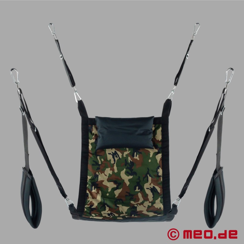 Rechthoekige fisting sling - complete set van camouflage canvas