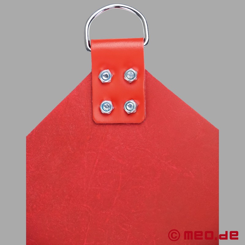 Punane fisting sling 4-punktilise vedrustusega nahast matt 