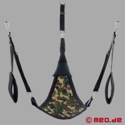 Trigonale sling voor fisting - Complete set in camouflage canvas
