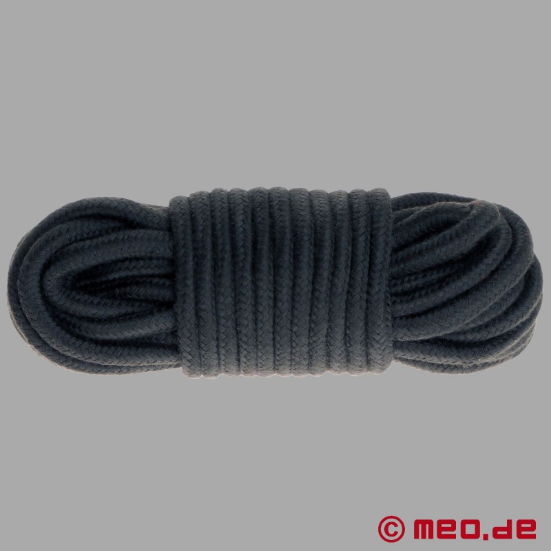 Professzionális minőségű bondage kötél - Fekete kötél a bondage-hoz 