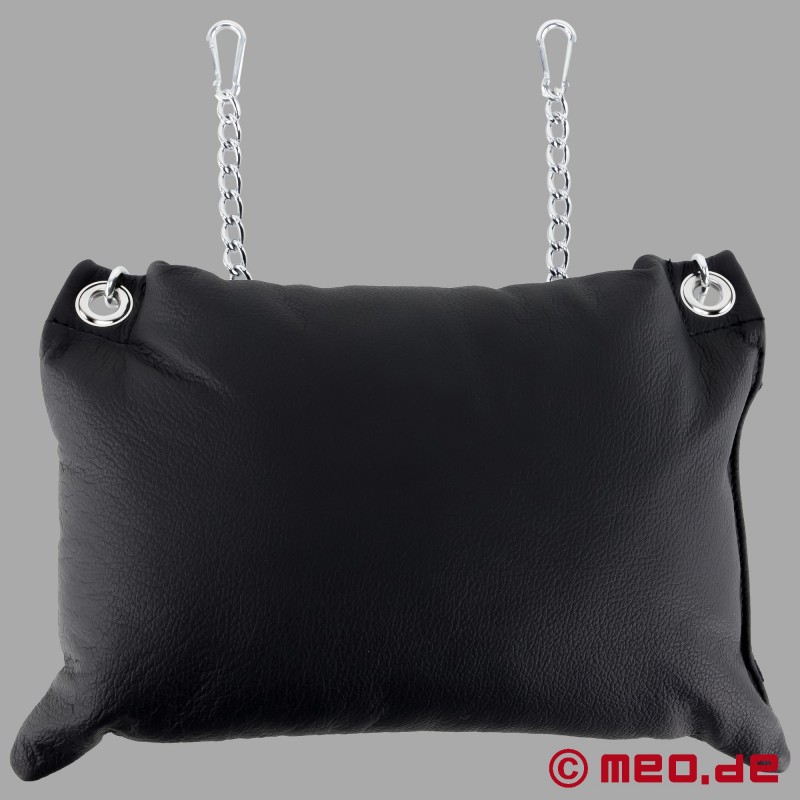 Skórzana poduszka sling z akcesoriami - czarna