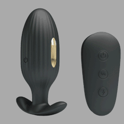 Plug anale BDSM 24/7 con stimolazione elettrica, vibrazione e telecomando