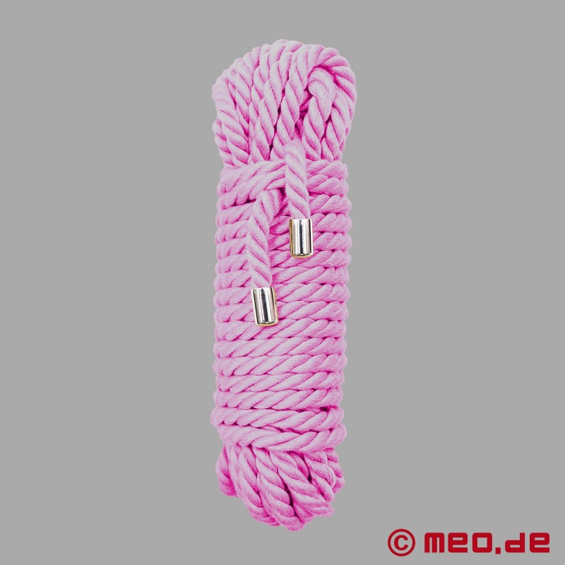 Corda de bondage de algodão rosa - Corda profissional BDSM em rosa