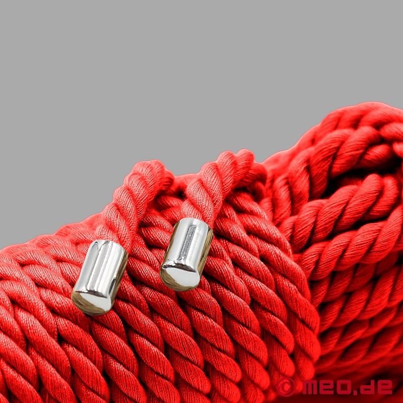 Червено памучно въже за робство - BDSM професионално въже в червено