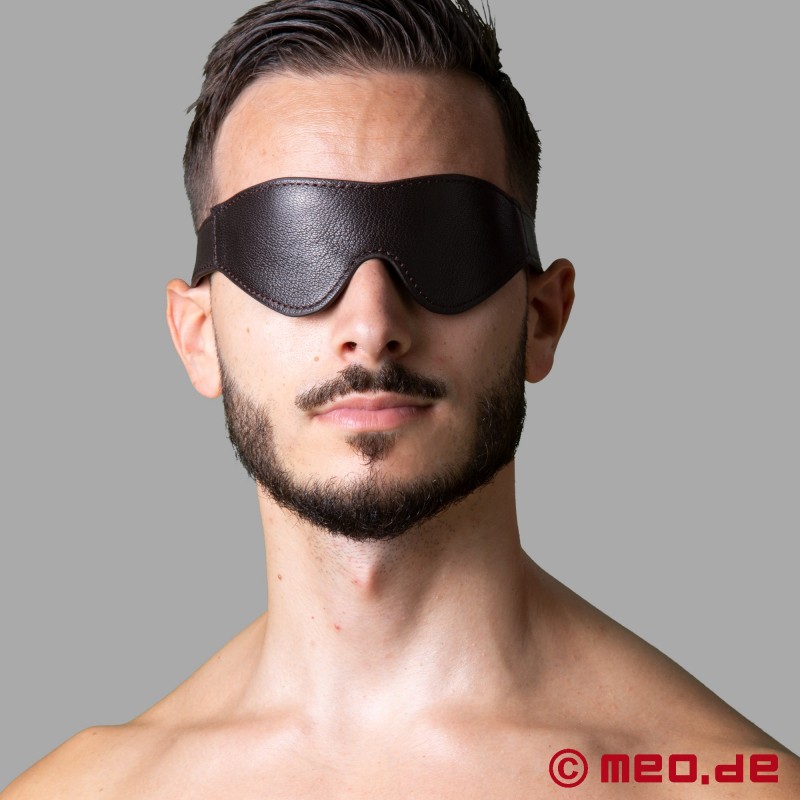 Masque oculaire BDSM en cuir de chèvre Faubourg